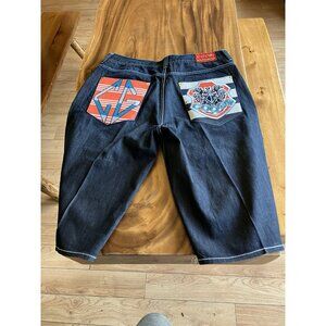 RARE! Coogi Shorts Men' 42 Denim Skater Streetwear Jorts Y2K Hip-Hop Urban Rap